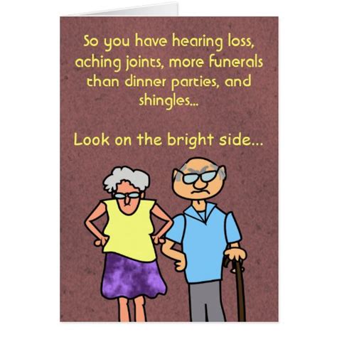 Funny Cartoon Seniors Discount Old Age Birthday Greeting Card | Zazzle