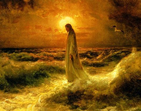 Jesus Walking On Water | Pintura de jesus, Arte jesus, Pinturas cristãs