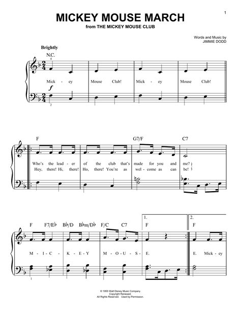 Mickey Mouse March | Sheet Music Direct