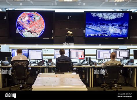 General view of the 24 hour Operations Room inside GCHQ, Cheltenham ...