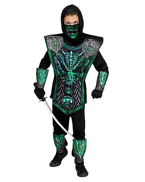 Kids Green Dragon Ninja Costume - Deluxe - Spirithalloween.com