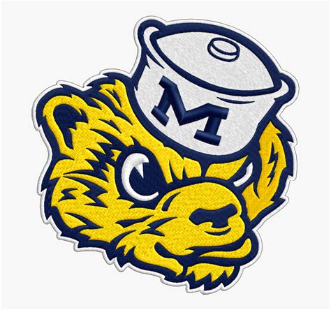 Michigan Wolverines Vintage Logo Clipart - Logo Mascot Michigan Wolverines, HD Png Download ...