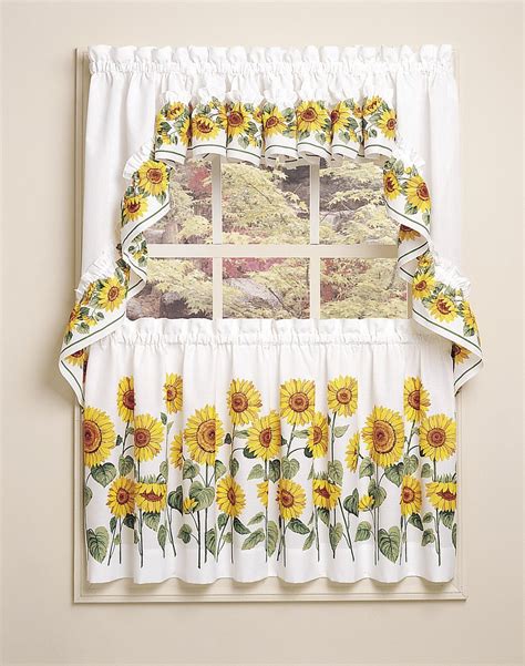 Sunflower design kitchen curtain #CurtainsIdeasForNursery | Sunflower kitchen, Sunflower home ...