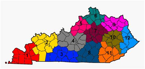 Kytc District Map - State Of Kentucky Silhouette, HD Png Download - kindpng