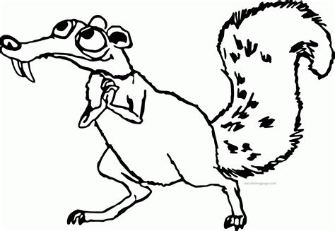 Ice Age Squirrel Coloring Pages Coloring Pages