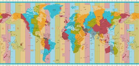 Map Of Earth Time Zones - Alvera Marcille