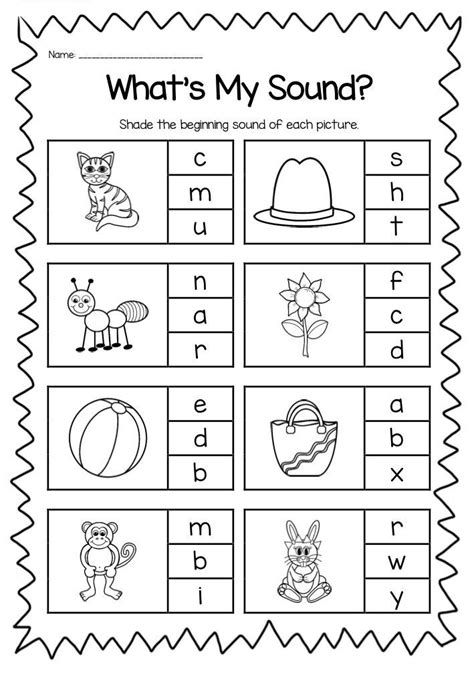 Beginning Sounds Printable Worksheet Pack - Kindergarten Phonics ...