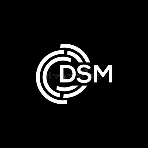 DSM Letter Logo Design on Black Background. DSM Creative Initials ...