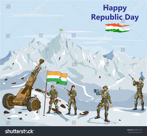 Indian Army Showing Victory India Vector Stock Vector (Royalty Free ...