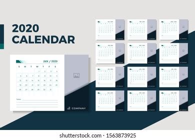 Minimalist Calendar Design Template Modern Calendar Stock Vector (Royalty Free) 1563873925 ...