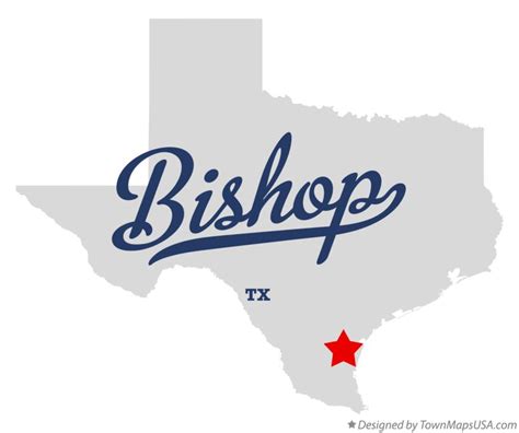 Map of Bishop, TX, Texas