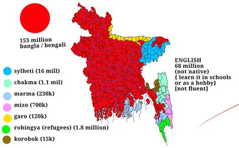 Major languages in Bangladesh | Language map, India world map, Imaginary maps