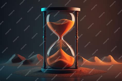 Premium Photo | Hourglass with Glowing Sand Background Wallpaper