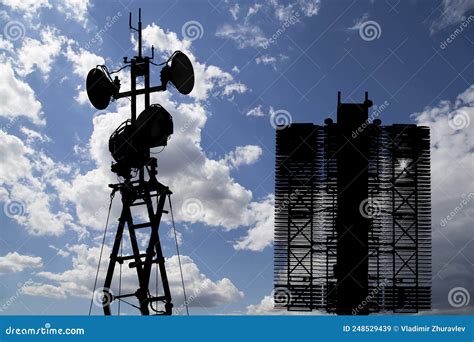 Air Defense Radars of Military Mobile Anti Aircraft Systems Stock Image ...