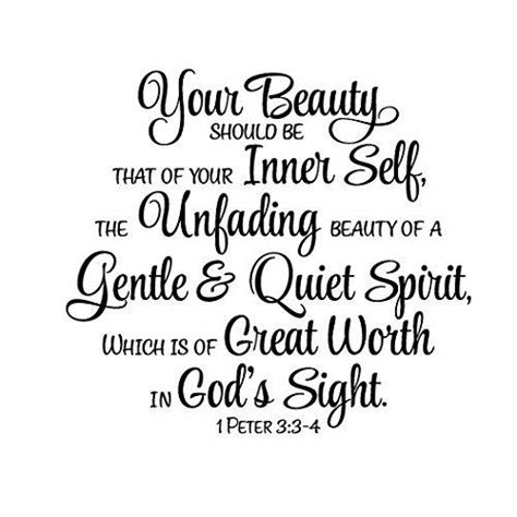 Amazon.com: 1 Peter 3:3-4 -Great worth in God's sight Vinyl Wall Decal by Wild Eyes Signs, Teen ...