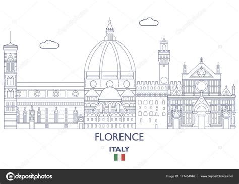 Florence City Skyline, Italy — Stock Vector © Romul-2009 #171484046