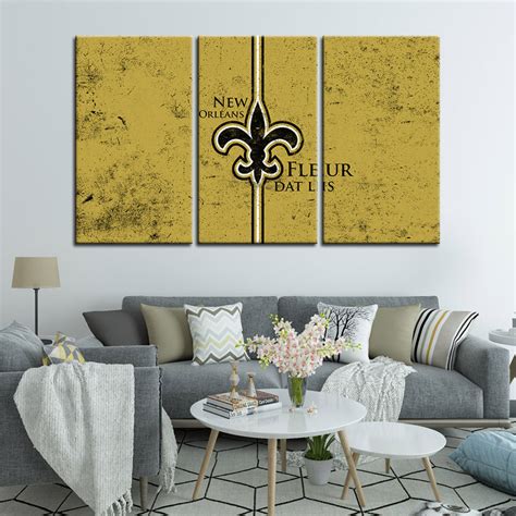 New Orleans Saints Fleur-De-Lis Wall Canvas – Donelanetop Store