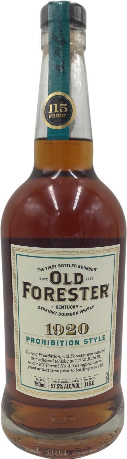 Old Forester 1920 Prohibition Style - Ratings and reviews - Whiskybase