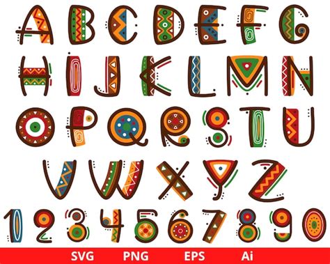 African Letters & Numbers SVG Africa Alphabet African - Etsy