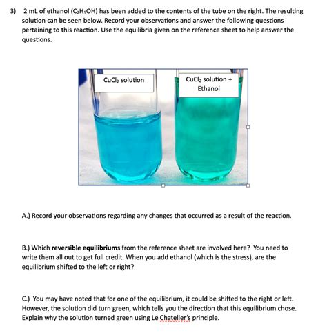 Solved [Cu(H2O),]2+ + Cl = 2 [CuCl,]2+ + 4 H2O Light, aqua | Chegg.com