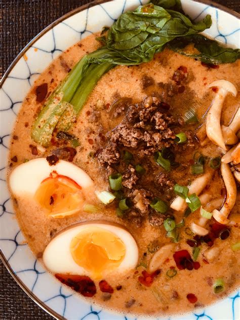 I made some delicious tantan ramen at home. : r/ramen