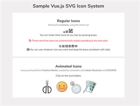 Editable SVG Icon Systems | Vue.js