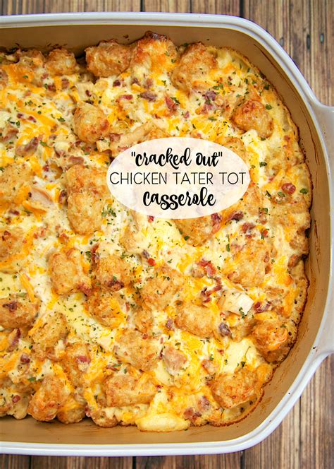 Chicken tater tot casserole with bacon - galaslide