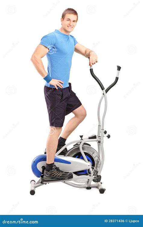 Athlete Standing On A Cross Trainer Machine Stock Photo - Image of object, person: 28371436