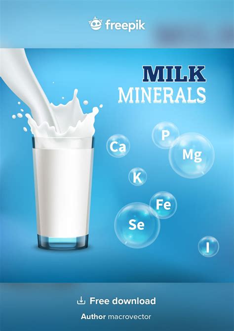 Download Milk Minerals And Vitamins Illustration for free in 2021 | Minerals, Vector free, Free