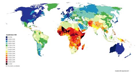 Maps on the Web — Global HDI Index For Subdivisions of Countries | World geography, Map, World map