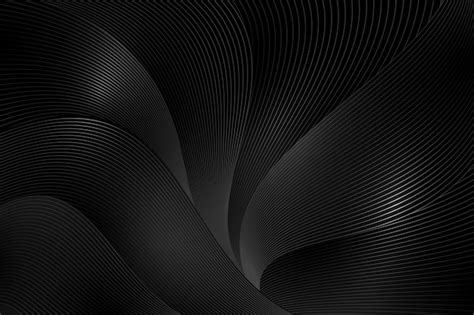 Free Vector | Gradient black background with wavy lines