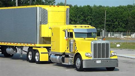 Yellow Peterbilt and reefer Thermo King Yellow - Show of truck and ...