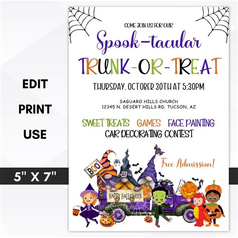 Trunk or Treat Party Invitation – Simple Desert Designs