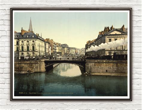 Vintage Photo of Nantes France 1897 - VINTAGE MAPS AND PRINTS