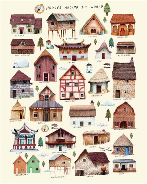 Houses Around the World | Etsy