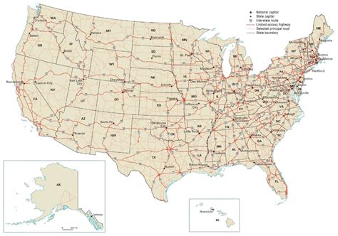 US Road Map: Interstate Highways in the United States - GIS Geography ...