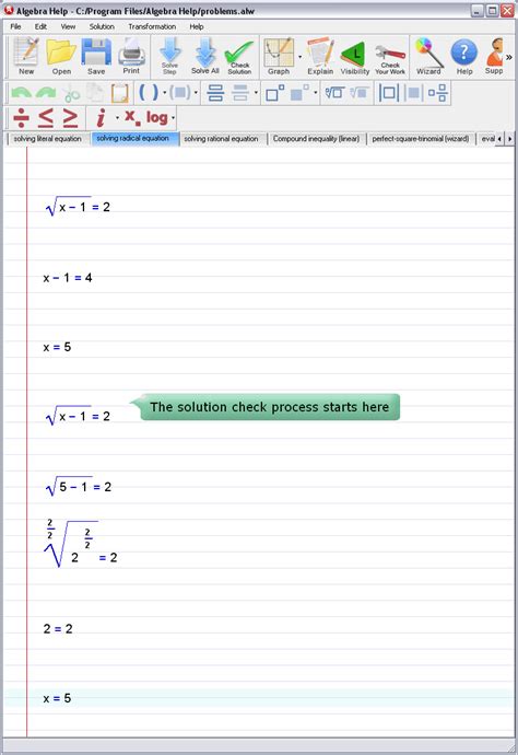 Solving Radical Equations Calculator With Steps