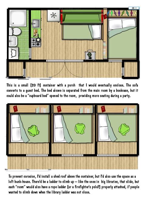 Latest floorplanner doodle. 20 ft container with a small porch. | Shipping container house plans ...