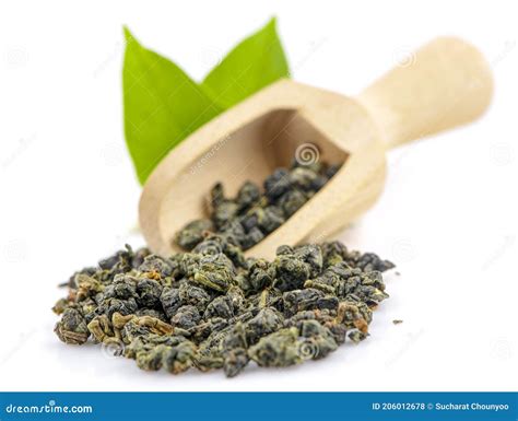 Dry Oolong Tea Leaves Isolated on White Background Stock Photo - Image ...