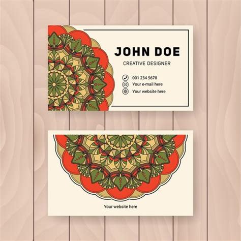 Creative useful business name card design. Vintage colored Manda 234703 Vector Art at Vecteezy