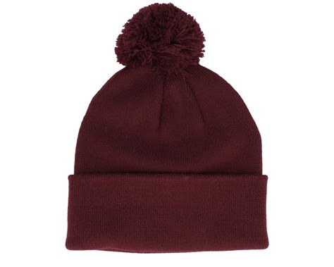 Original Pom Pom Burgundy Beanie - Beanie Basic beanies - Hatstoreworld.com