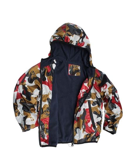 Boys' Spring Lightweight Coat Hooded Fleece Camouflage Outdoor Active ...