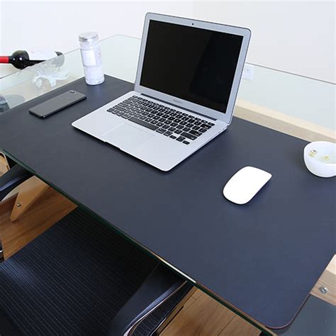 Multifunction Business PVC Leather Mouse Pad Keyboard Pad Table Mat Computer Desk Mat, 90x45cm ...