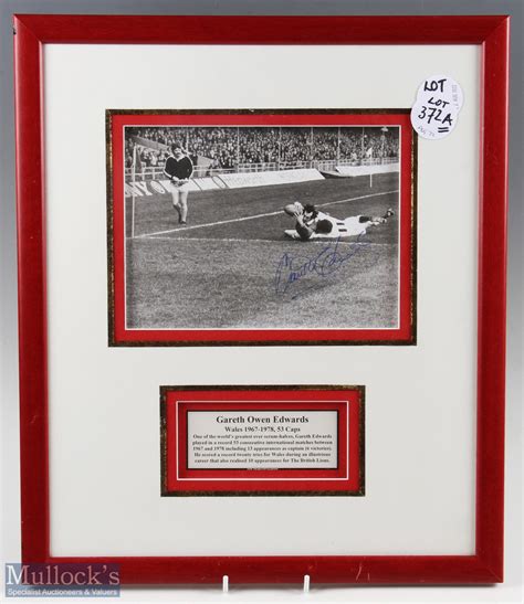 Mullock's Auctions - Wales Rugby Gareth Edwards Signed Photograph: A well-presented...