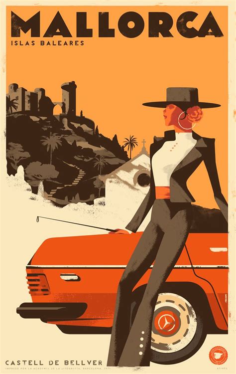 Mallorca Posters II | Veerle's Blog 4.0 | Art deco illustration, Retro ...