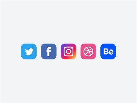 Minimalist Social Media Icons