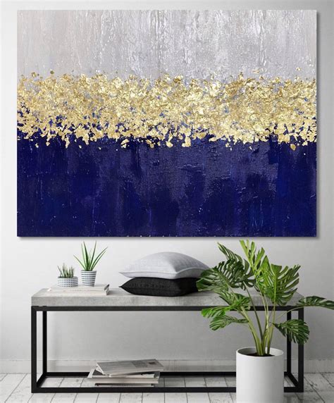 Navy Blue Abstract art Large Blue Wall Art Modern Abstract | Etsy in 2021 | Modern art abstract ...