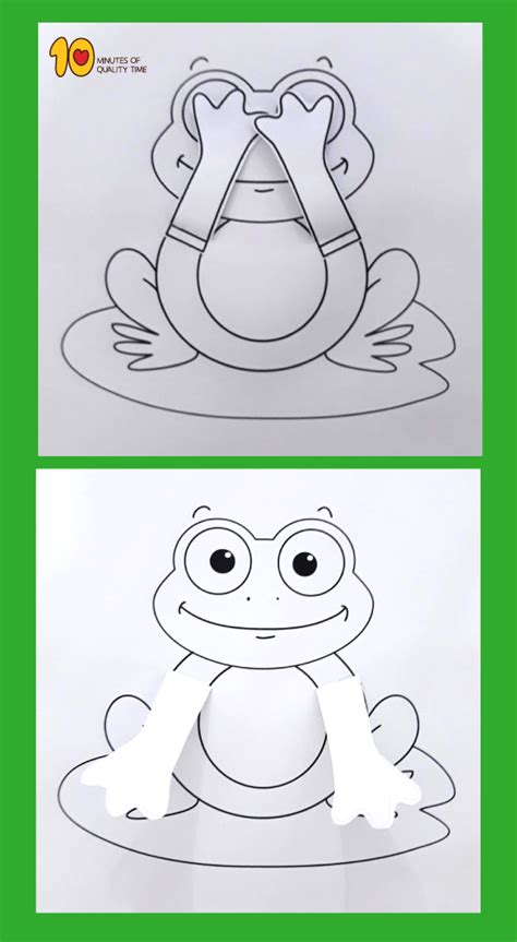 Peekaboo Frog Printable Craft Frog Crafts Preschool, Frog Activities, Kids Crafts, Arts And ...