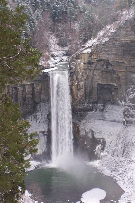 Ithaca, NY : Taughannock Falls in Winter photo, picture, image (New ...