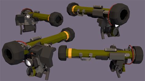 Low Poly Javelin Rocket Launcher | CGTrader